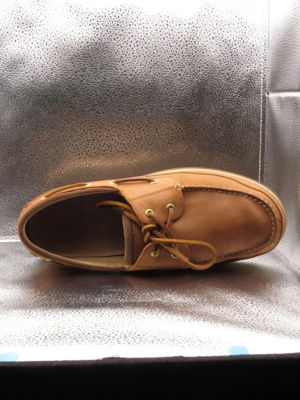 Sperry Gold Cup Brown Cymbal Two-Eye Boat Shoes Size 10.5 W Full-Grain Leather